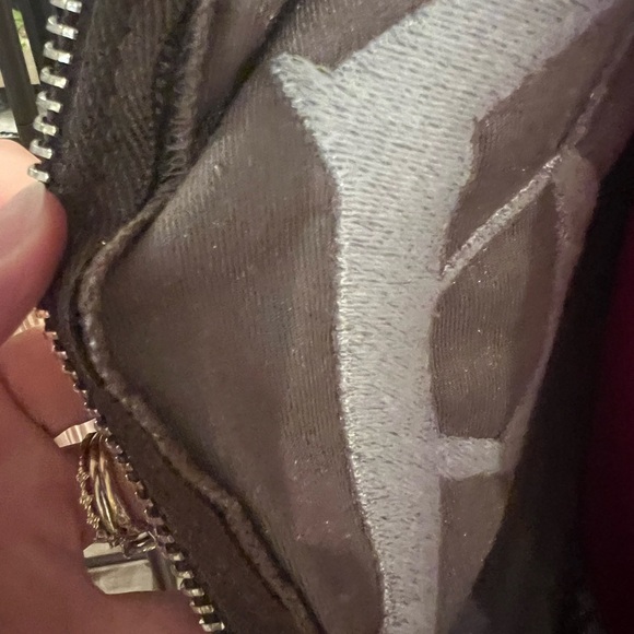 ESSUE Velour Paris Jacket Mocha Zip Up Oversized Hoodie Pockets SMALL - Picture 11 of 17